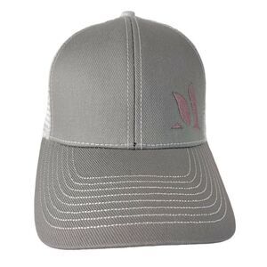 Ball Cap Mesh Back Adjustable Logo Hat Adjustable Gray/White NWT